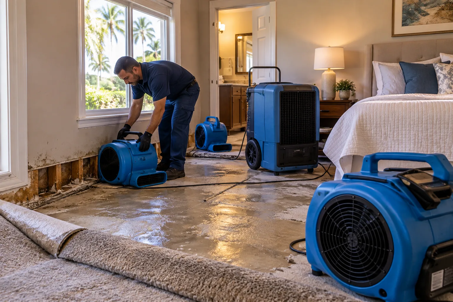 Structural drying equipment for Florida water damage restoration